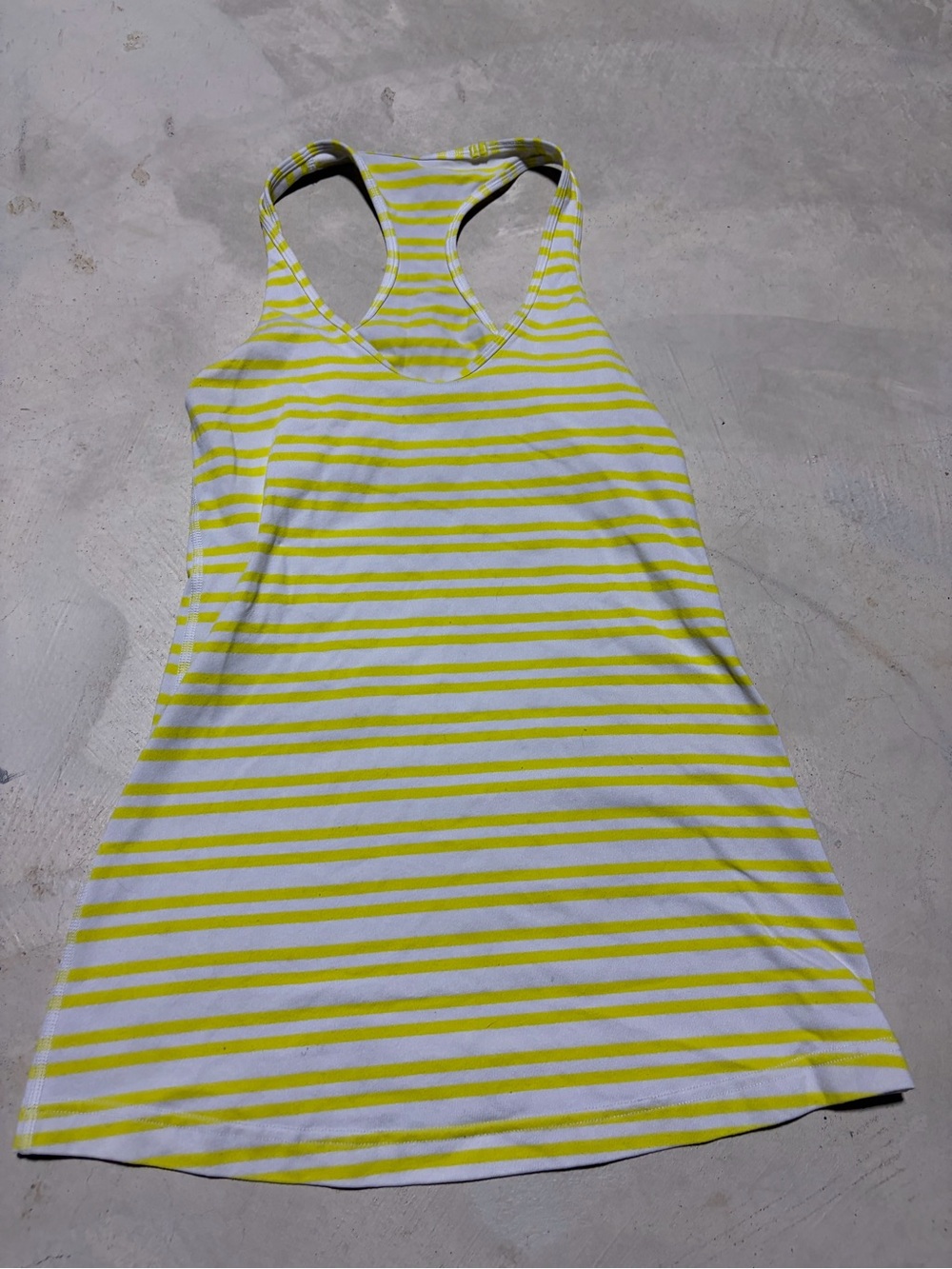 Lululemon Women’s Striped Racerback Tank top - Yellow/White